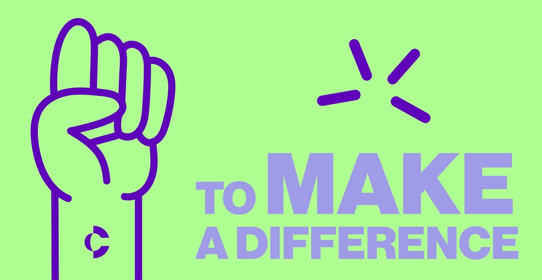 A powerful graphic with the message "To Make a Difference," representing Chukster Studio's commitment to impactful NGO work