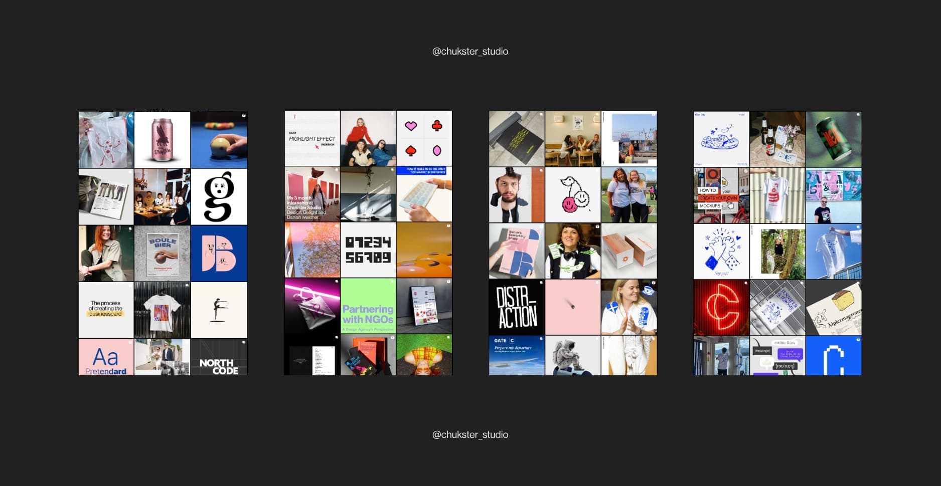 Banner image featuring screenshots of the Chukster Instagram feed.