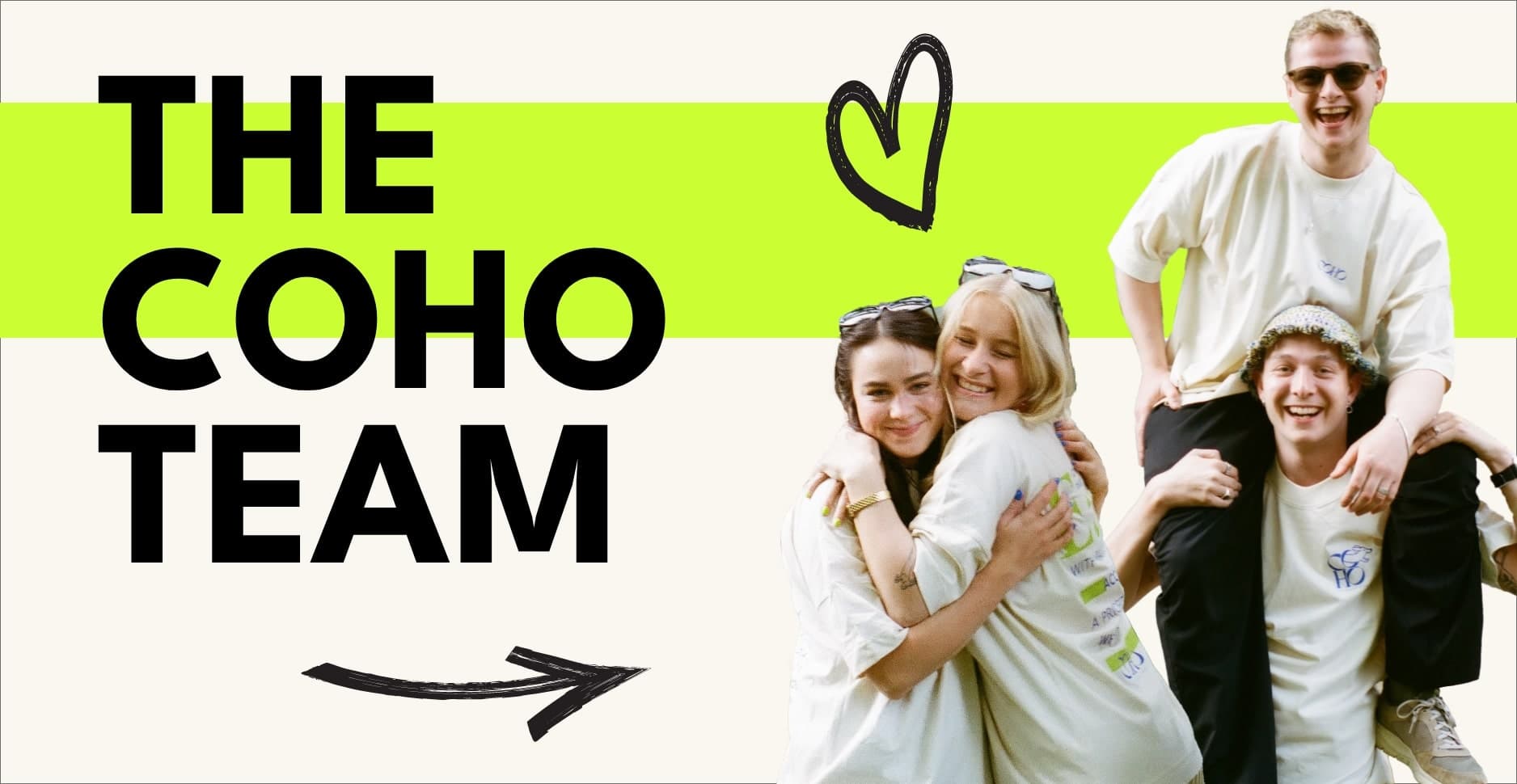 Layout of the CoHo team featuring all brand elements, including colors, icons, and typography, designed by Chukster.