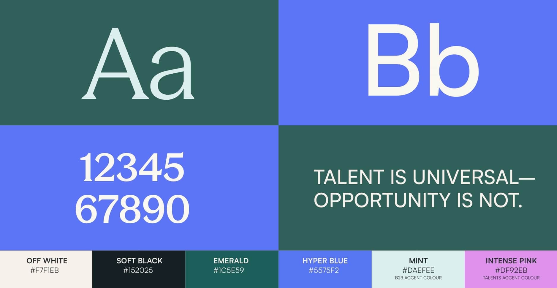 Groundbreaker Talents pro bono charity colour palette